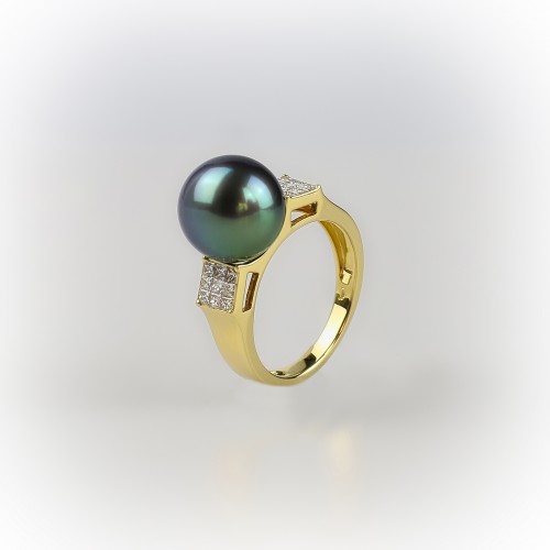 Bague or jaune 18K,...