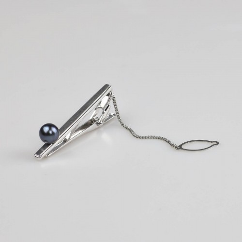 Tahitian pearl tie clip