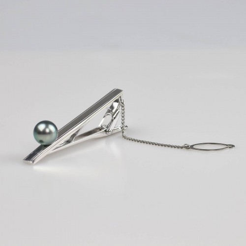 Tahitian pearl tie clip