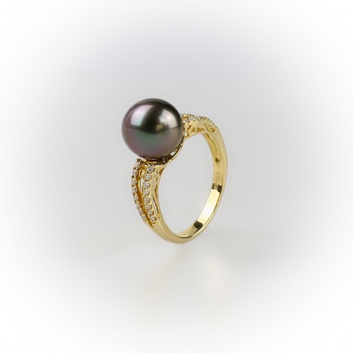 Bague 2 rangs en or jaune...