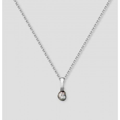 Pendentif argent Keshi de...