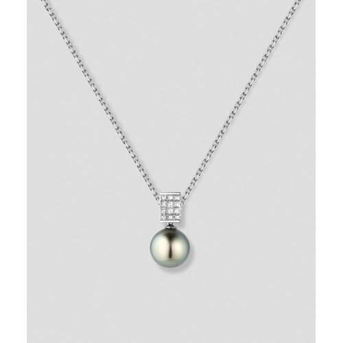Pendentif or gris 18 carats...