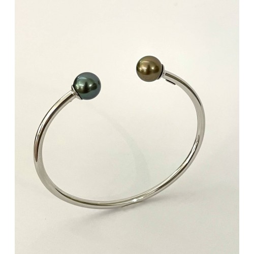 Bracelet "Toi & Moi" argent...